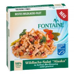 Wildlachs-Salat Alaska in hellem Bio-Dressing - mild gewürzt